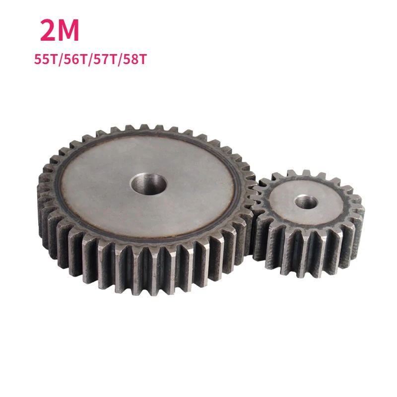 2M Spur Gear 55T/56T/57T/58T 45# Carbon Steel Thickness 20mm