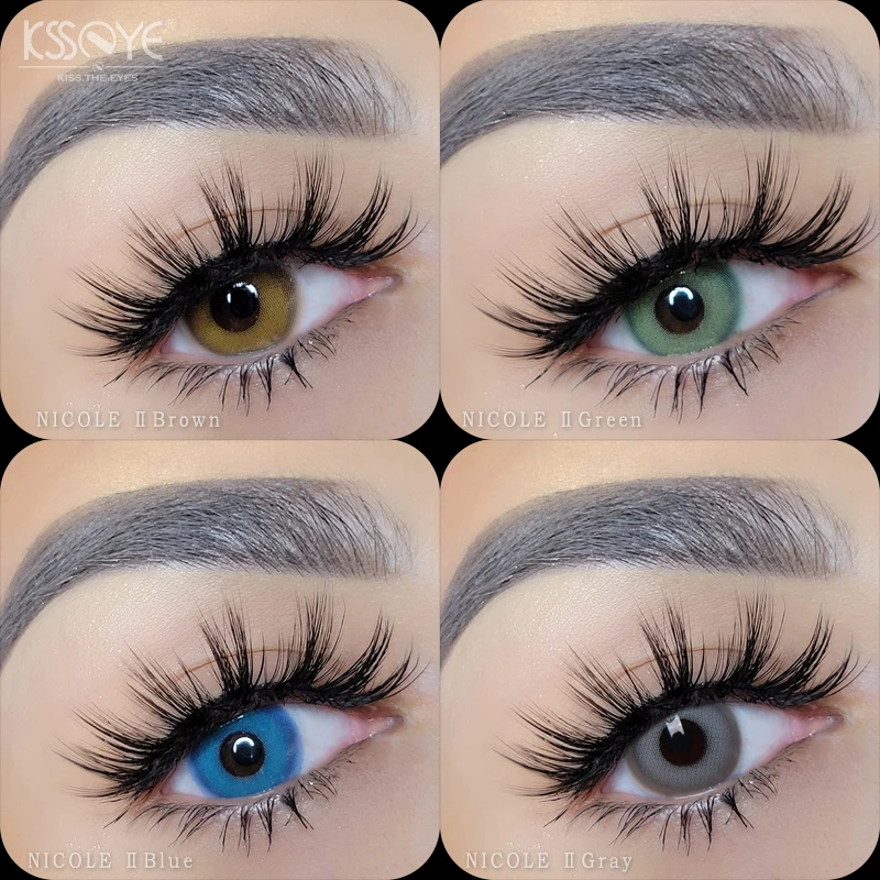 

Одноразовые цветные мягкие контактные линзы NICOLE BLUE 14,5 мм в год, женская косметика, большой диаметр