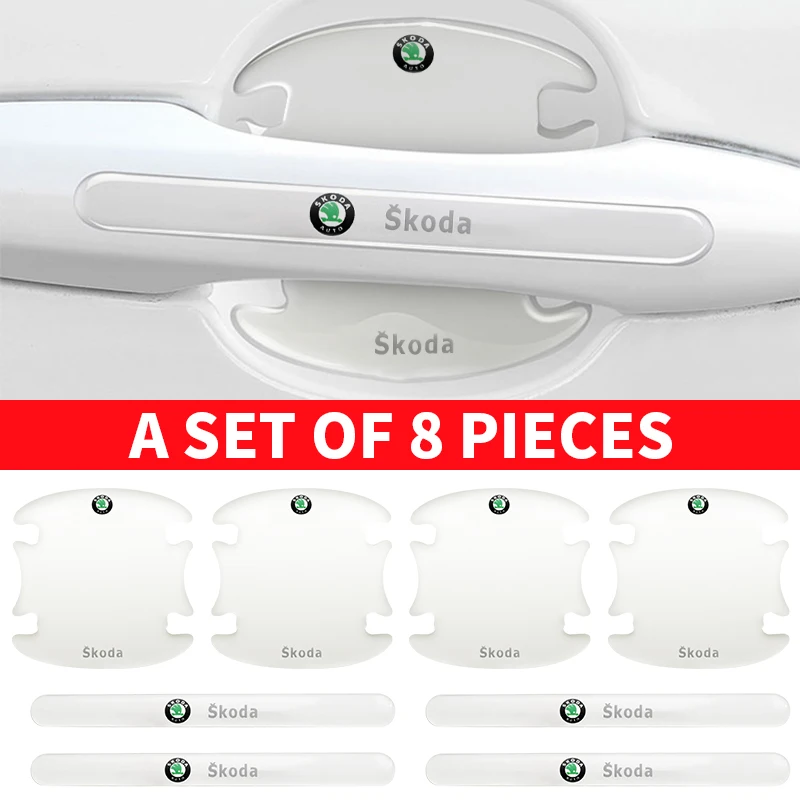 

Car Door Bowl Handle Wrist Anti Scratch Sticker For Skoda Superb Karoq Kodiaq Octavia A4 A5 Fabia Rapid Mk3 Yeti 2006 Sign Mk1