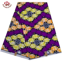 purple african fabric 6 yards 3 yards ankara polyester cloth for dress sewing real wax print fabric by the yard designer fp6408