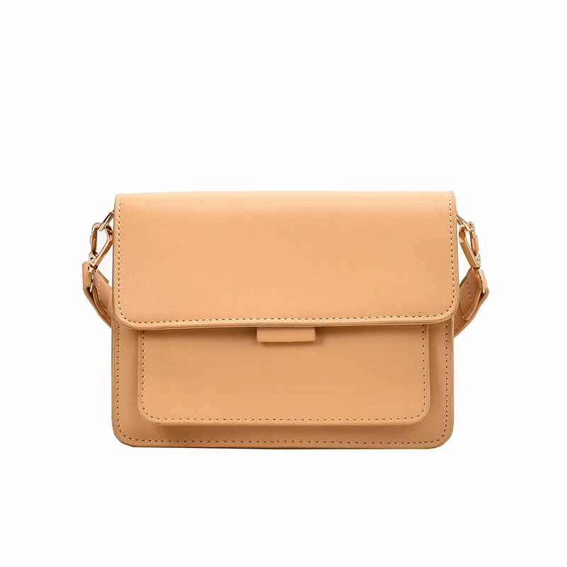 Solid Color Square Crossbody Bag For Women 2023 New High Quality PU Female Preppy Style Black Purple Shoulder Bag Purse