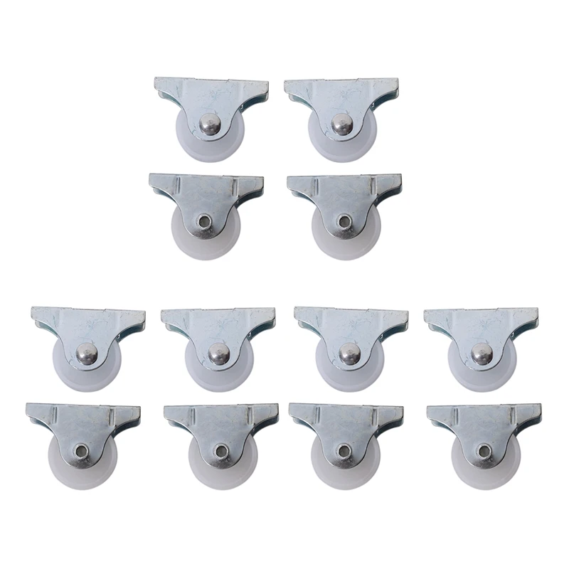 

JHD-12 Pcs White Plastic 25Mm Diameter Furniture Replacement Caster Wheel