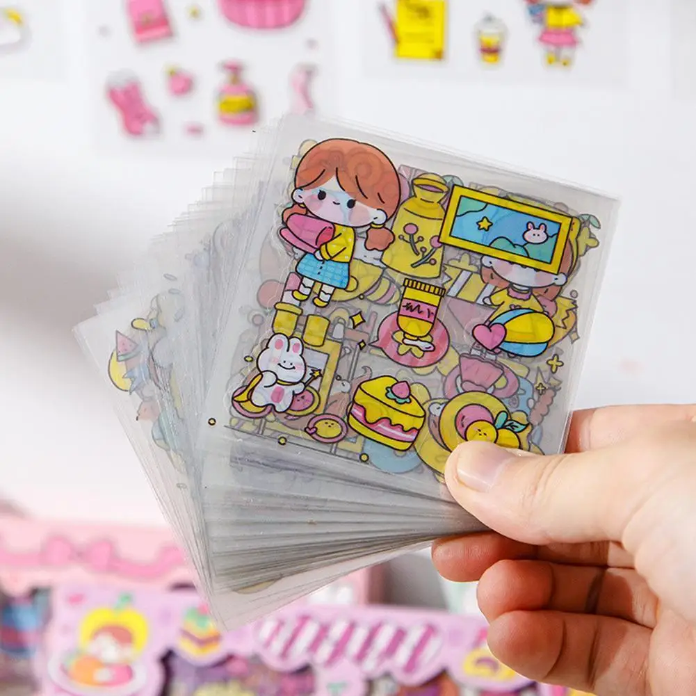 

100 Stickers For The Lovely Girls Palm Account Children's Water Bottle Sticker Manual Ledger Sticker Material Stickers J5Z3