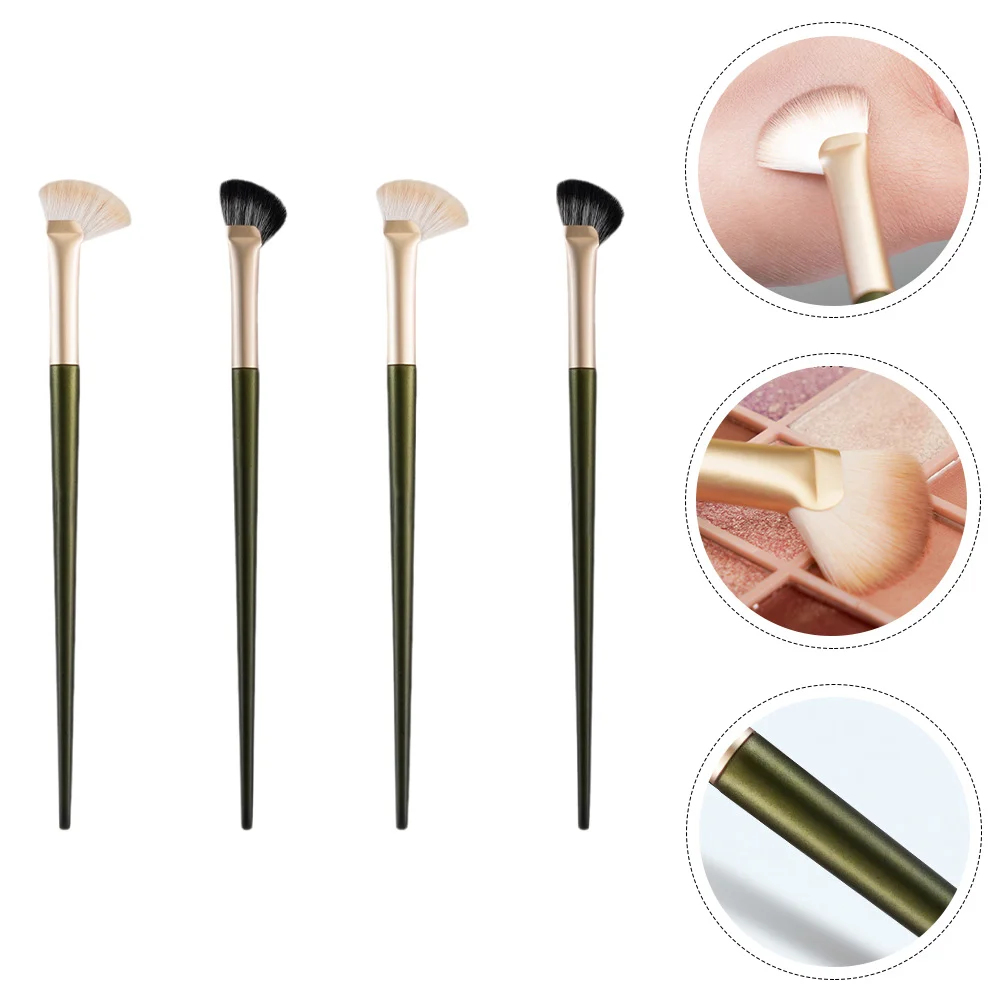 

4 Pcs Nose Shadow Brush Angled Makeup Concealer The Face Wooden Handle Eye under