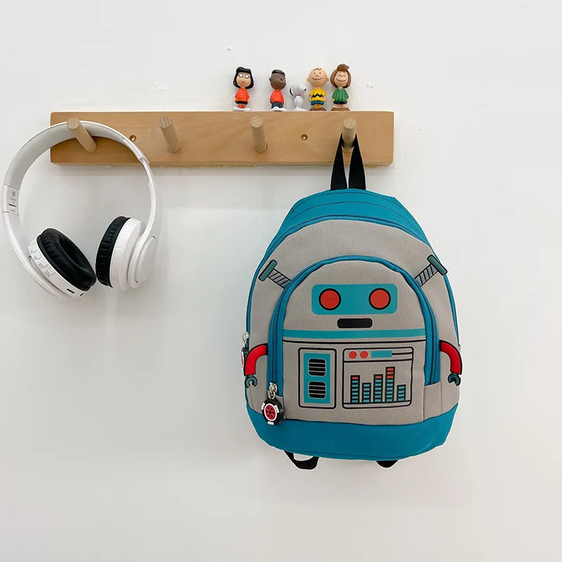 Cartoon Robot Children's Schoolbag Kindergarten Middle and Small Classes Baby Backpack 2-5 Years Old Backpack for Boys and Girls