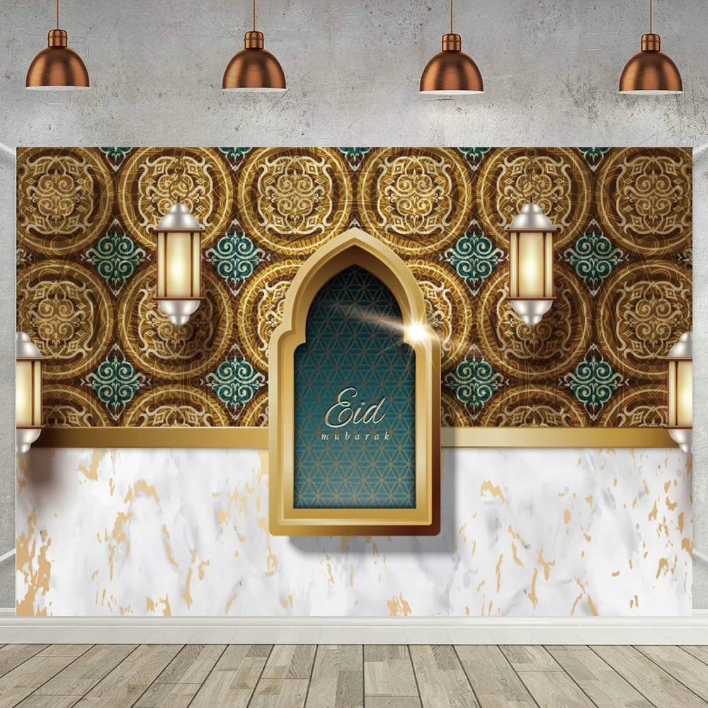 

Old Vintage Lantern Photography Backdrop Wall Poster Mosque EID Ramadan Festivals Mubarak Banner Photo Background For Studio