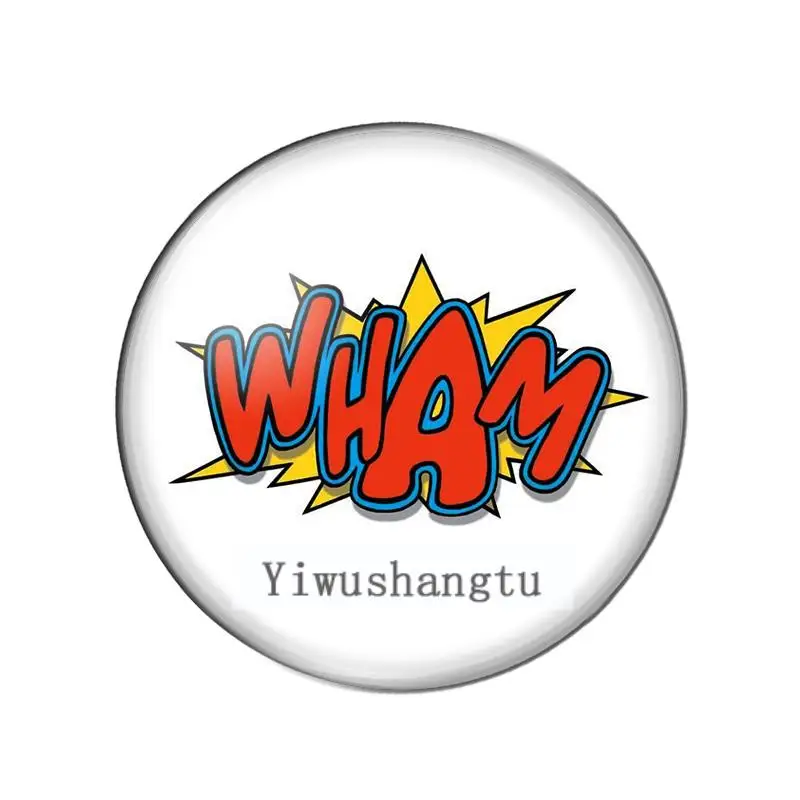 Wordart специальный язык wow Boom Pow Bang 12 мм20 мм25 мм30 мм круглый фотостекло кабошон демонстрационная плоская задняя часть изготовление выводов (art.: 3920ca5be256c) - 3920ca5be256c