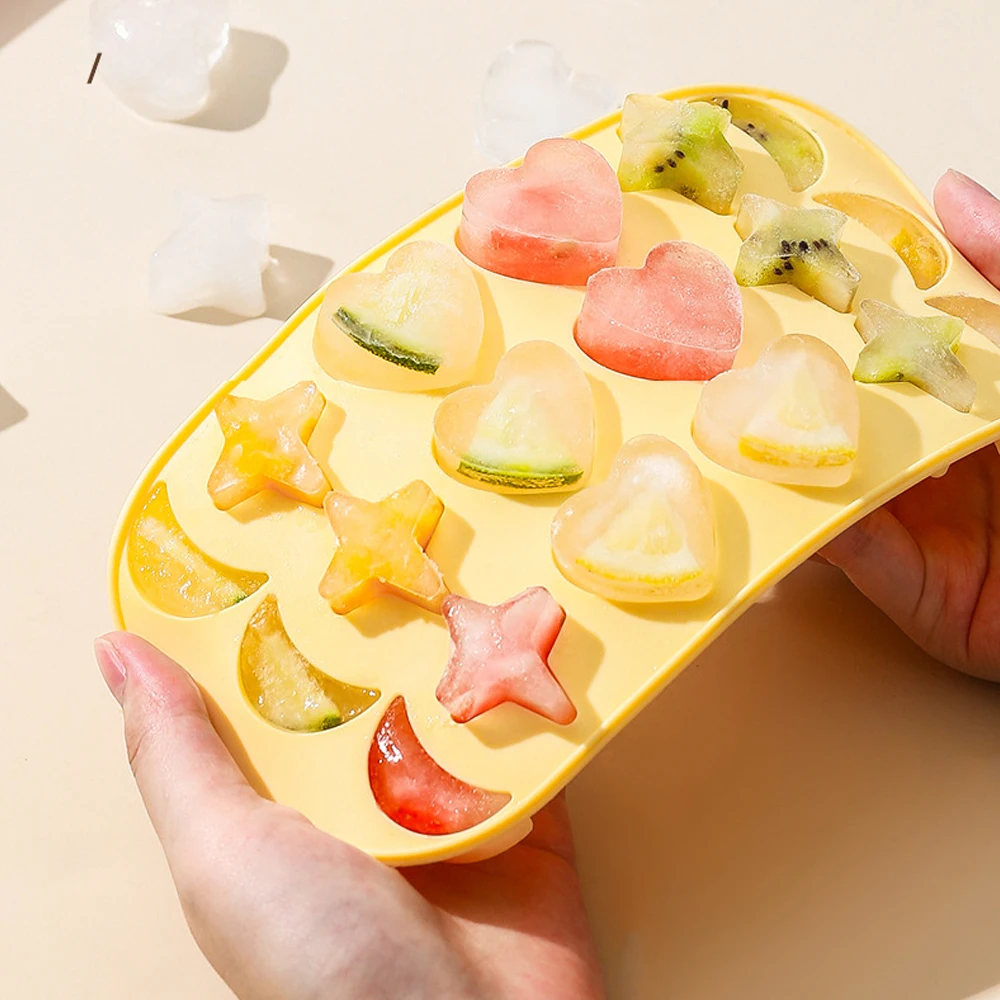 

Summer Love Moon Ice Box With Lid Ice Boll Hockey Homemade Ice Cube Mold Ice Maker DIY Silicone Ice Tray Kitchen Tool Accessorie