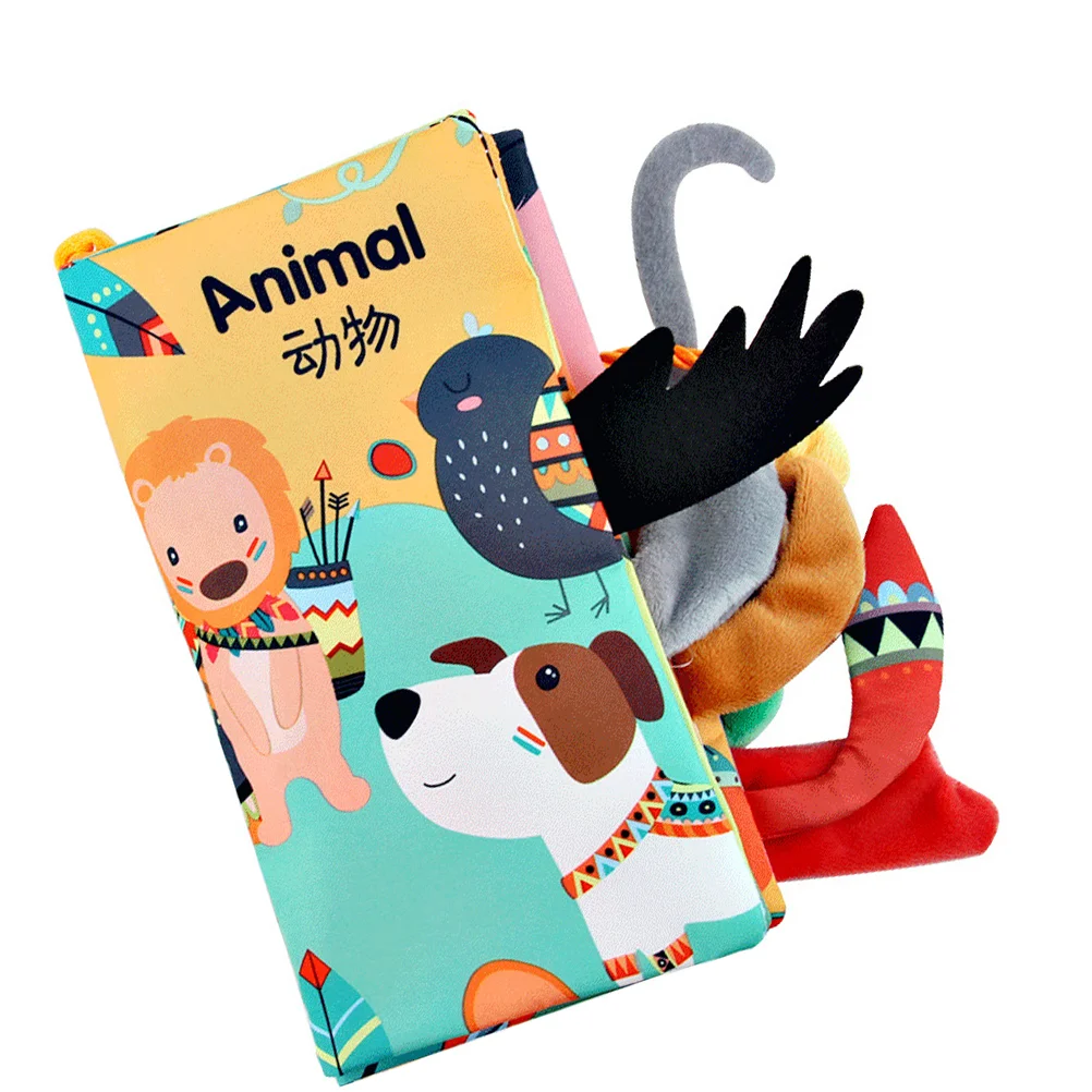 

1Pc Enlightenment Book Cloth Book Plaything Educational Toy Animal Cognition Book for Baby Study Home
