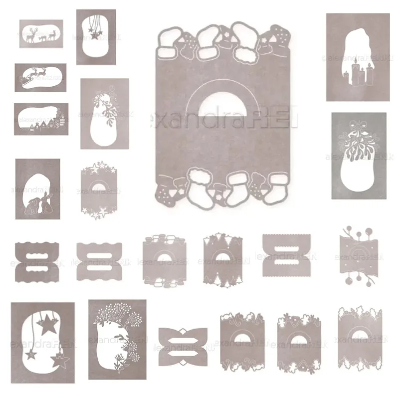 Лось Дерево Рождество Хэллоуин Звезда металлические трафареты силиконовые