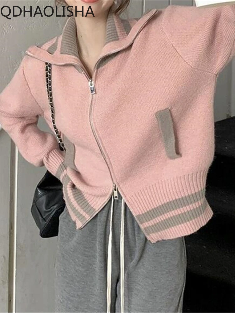 

Women's coat Korean version commuting sweater coat Women's autumn winter fashion casual loose fitting short knitted cardigan top