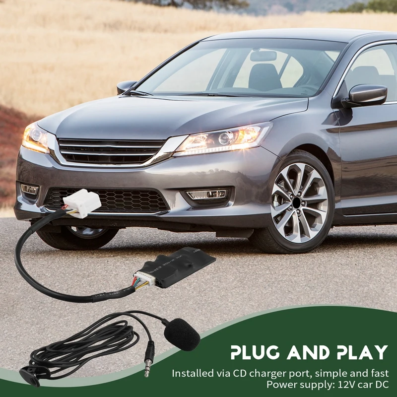 Адаптер AUX Bluetooth с интерфейсом 12 В для Honda Accord 2003-2011 Odyssey 2005-2010 Fit 2006-2011 автомобильные