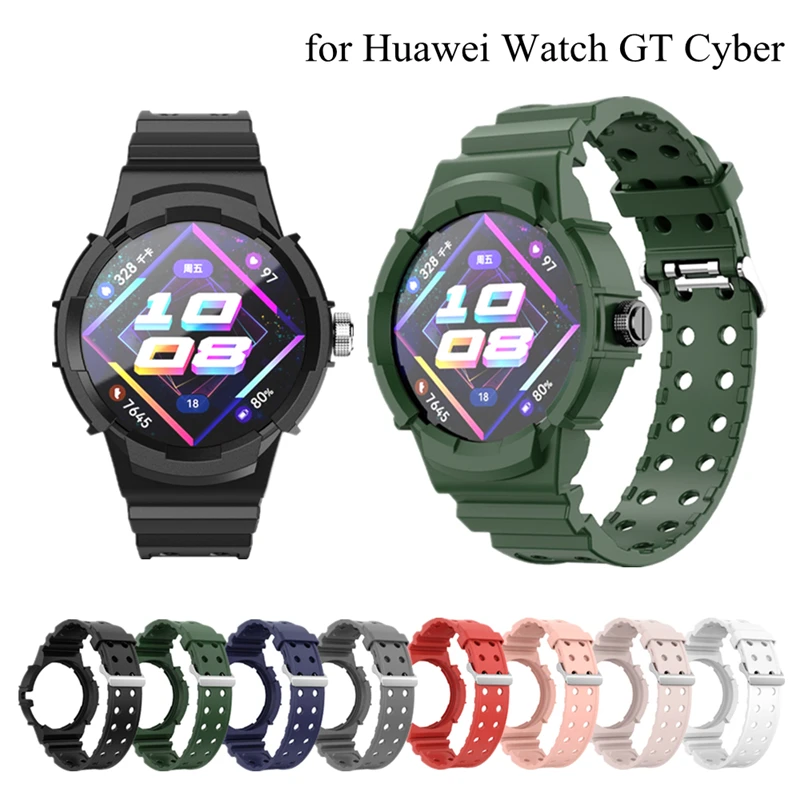 

Ремешок для Huawei Watch GT, сменный Защитный Браслет для занятий спортом в Интернете, с защитным краем, аксессуары для наручных часов