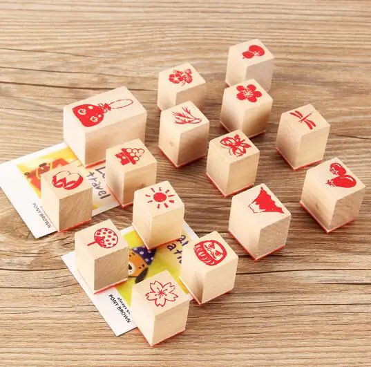 

1PC Cute Hand Account Stamp Gift Decorate Books Children Wooden Seal Stamps DIY Stationery Zakka School Supplies (SS-6066)