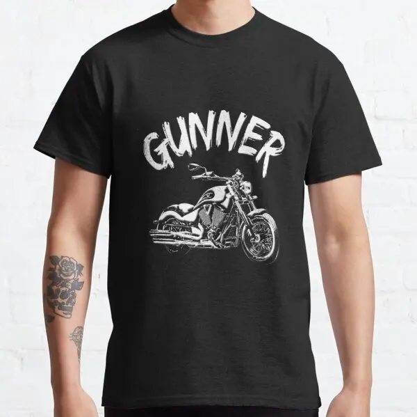 

Victory Gunner Graphic Motorcycle t shirt for Bajaj Kawasaki YMHAHA Suzuki Husaberg Jawa MV