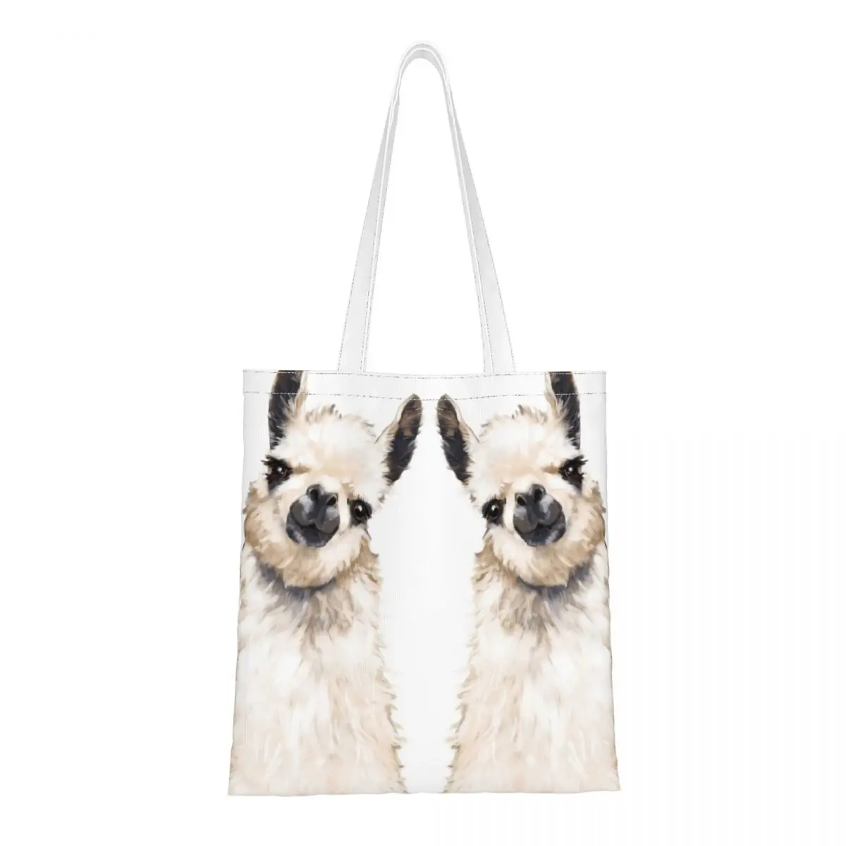 

Llama Alpaca Eco Shoulder Bags Female Shopping Bags Aesthetic Cute Large Capacity Shopping Tote Foldable Shopper Bag Lady Travel