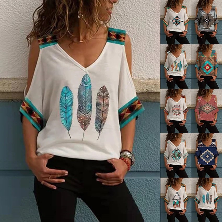 

Женская футболка оверсайз с коротким рукавом и V-образным вырезом, размеры до 5XL