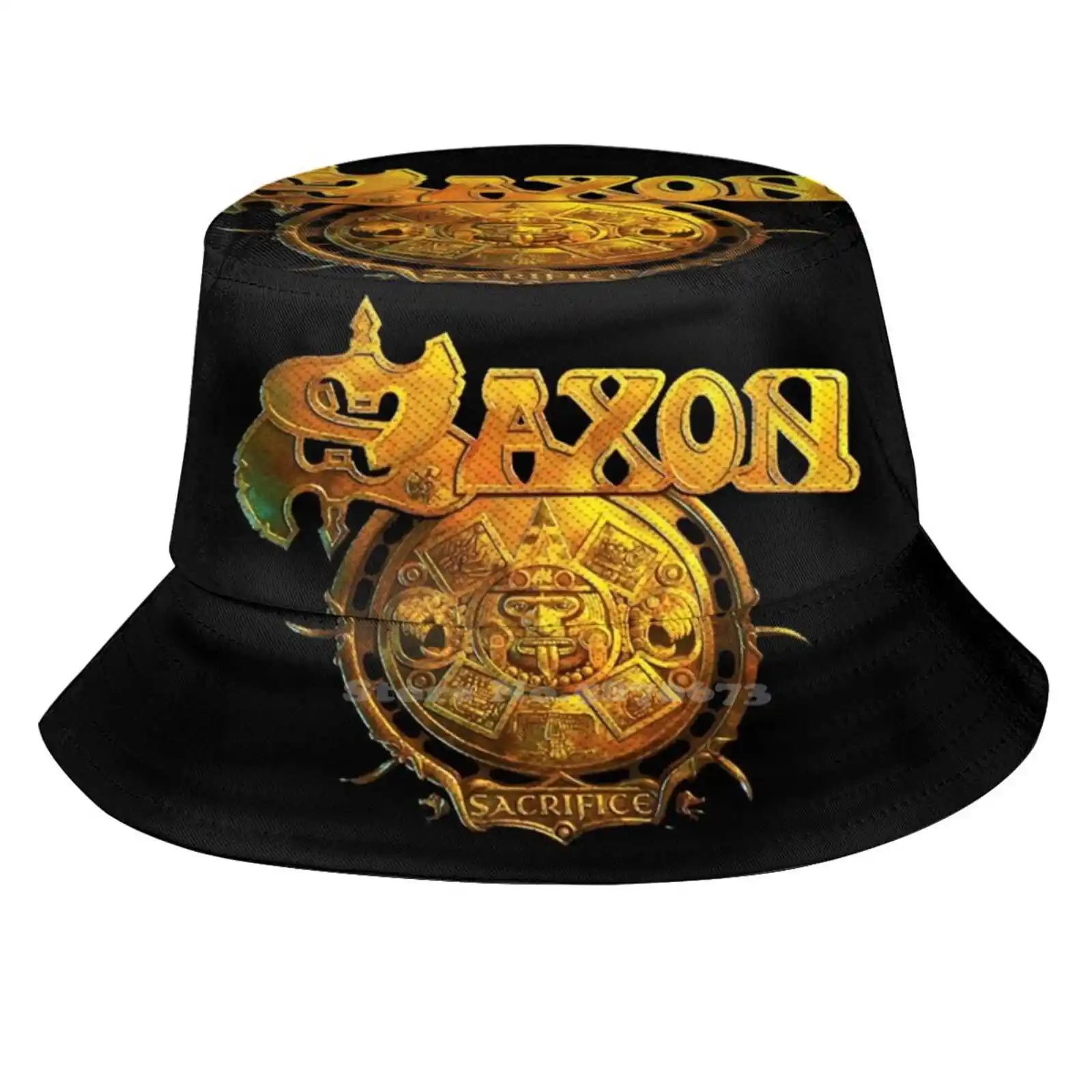 

Музыкальная рок металлическая Саксона унисекс модные мужские и женские дышащие Панамы музыкальные металлические саксоны жанр Амазон мета...