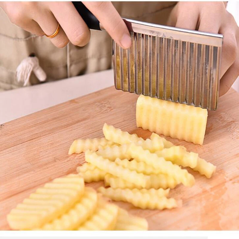 

Potato Wavy Edged Tool Peeler Cooking Tools kitchen knives Accessories Stainless Steel Kitchen Gadget Vegetable Fruit Cutting
