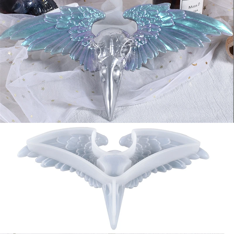 

Resin Mold Skull Condor Epoxy Resin Molds For Necklace Pendant Jewelry Handmade DIY Making Craft Supplies Gothic Silicone Molds