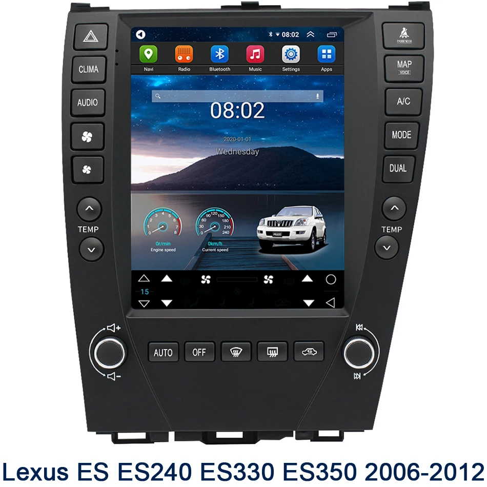 

Автомобильный радиоприемник Tesla Style Android 13 8 + 128G для Lexus ES ES240 ES300 ES330 ES350 2006-2012 GPS-навигация 4G Lte BT