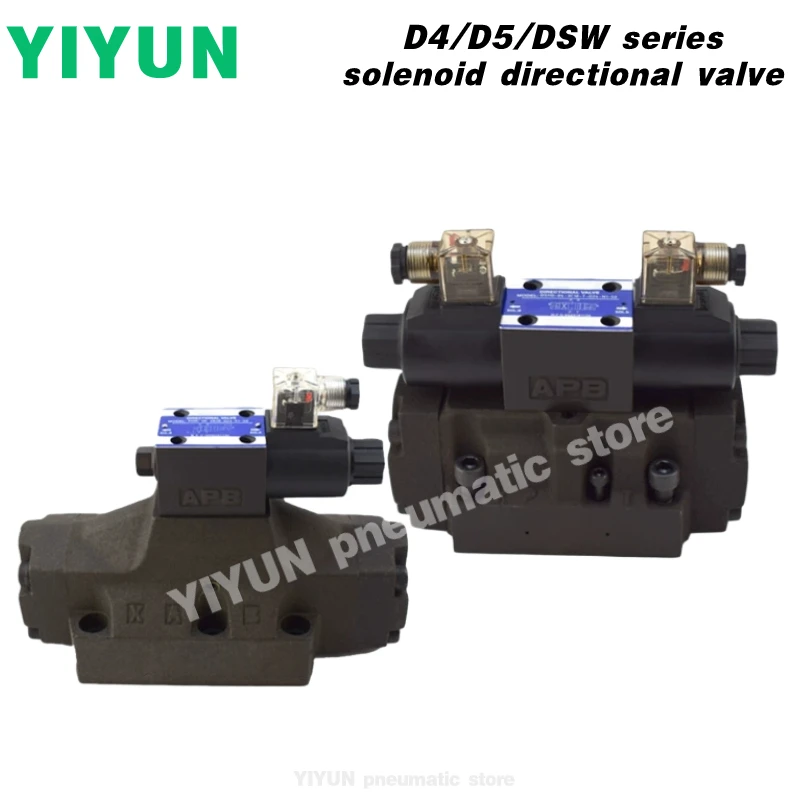 Фото DSW-02,03-2B2,3C2,3C4,3C60-D,B-DC24V,AC220 Пневматический элемент YIYUN Электромагнитный распределительный клапан серии DSW №4