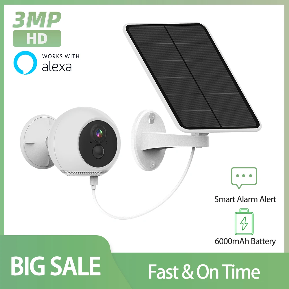 

Беспроводная уличная Wi-Fi камера на солнечной батарее, 3 Мп, 6000 мАч