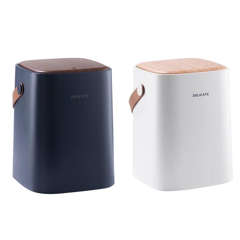 

Household Living Room Bedroom Double-Layer Classification Push-Type Trash Can with Lid Trash Can Bedroom
