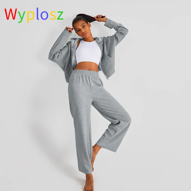 Wyplosz Winter Woman Yoga Top Sportswear Zipper Activewear Fitness Workout Pocket Breathable Quick-drying Train Hat Leisure Time