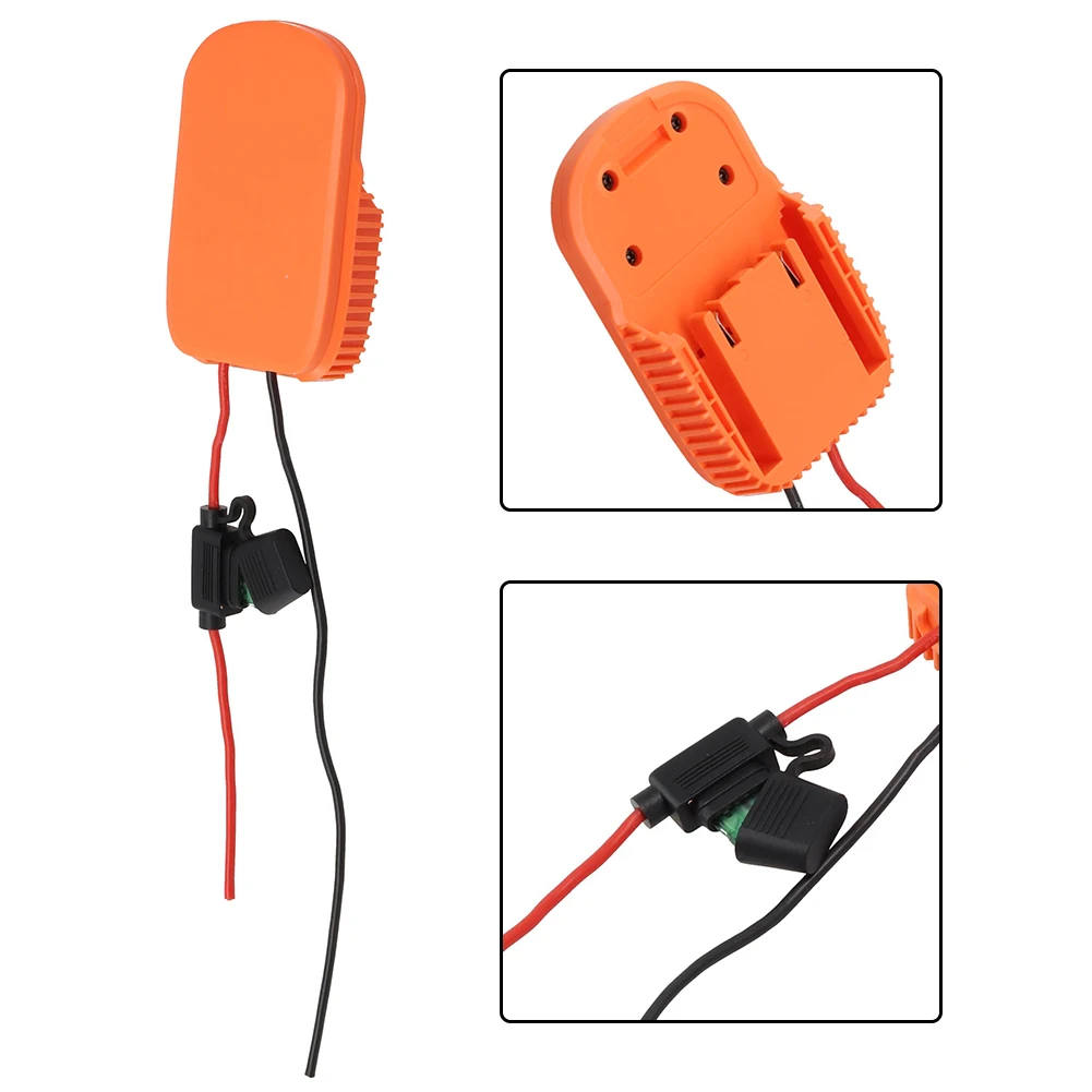 

Durable Power Wheel Adapter Equipment With Fuse &Wire 1* 112.7*74.6*23.7mm 18V Hyper Li-Ion Battery 1PC 30A 80g