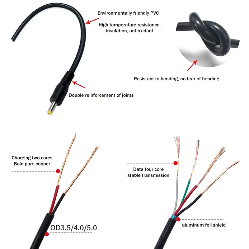Кабель для зарядки USB DC 4,0 мм, 100 см, адаптер 5V2A для игровых консолей 100 и 110 (art.: 3920db37eaaae) - 3920db37eaaae