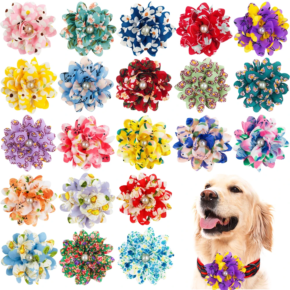 

Pets Accessories Collar Dog Flower-collar Ties Collar For Small-large Remove Collar Big Bowtie Bow Flower Dog Dogs 50/100pcs