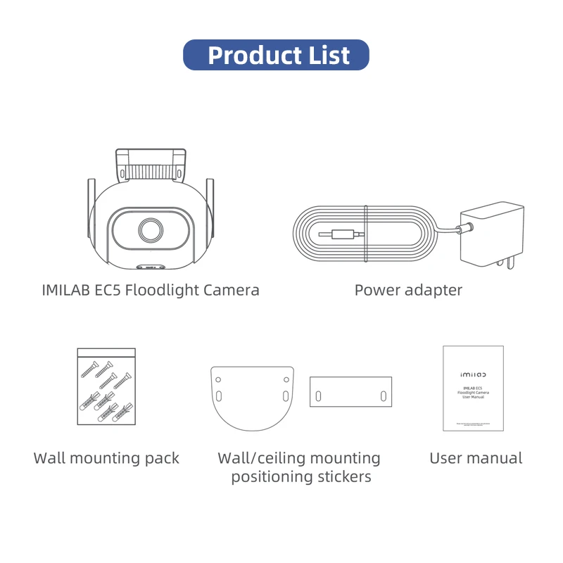 Камера видеонаблюдения IMILAB EC5 уличная с поддержкой Wi-Fi 2K | Электроника