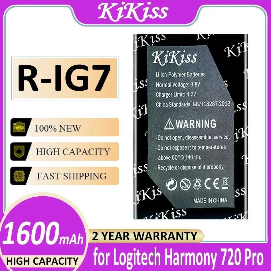 Аккумулятор KiKiss R-IG7 1600 мАч для Logitech Harmony (720 880 890) Pro 780 785 885 895 Bateria