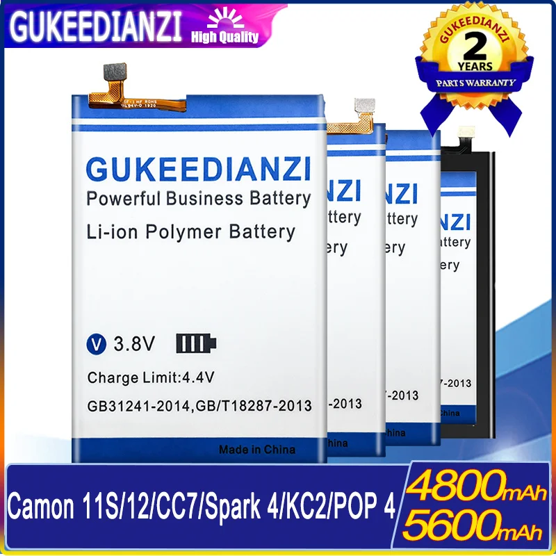 

4800/5600mAh battery For TECno CAMON 11S POP 4 POP4 BL-36BT Infinix BL-43BX Camon 12 CC7 Spark 4 KC2 BL-39LT/BL-34CT/BL-49FT