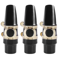 hot ad 3x alto sax saxophone mouthpiece plastic with cap metal buckle reed mouthpiece patches pads cushions