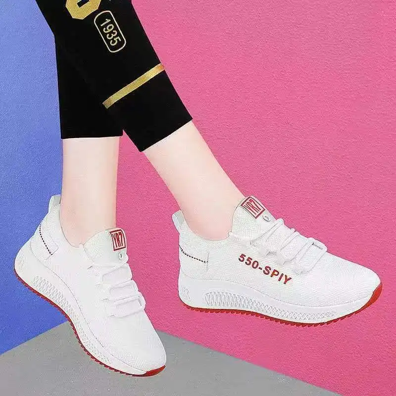 

Casual Shoes Women 2022 Spring Tennis Female Sneaker Fashion Sports Running Breathable Barefoot Flat Platform Shoes New Loafers