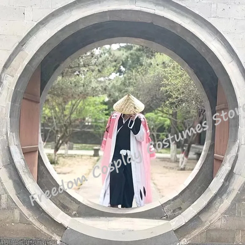 Max Cos аниме Kyoraku Shunsui косплей костюм тысячелетняя кровавая война розовое кимоно