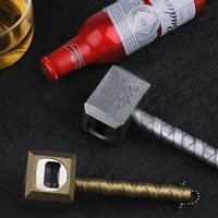 silver funny bottle opener creative multifunction thor hammer shape long handle beer openers home bar decor valentines day gift
