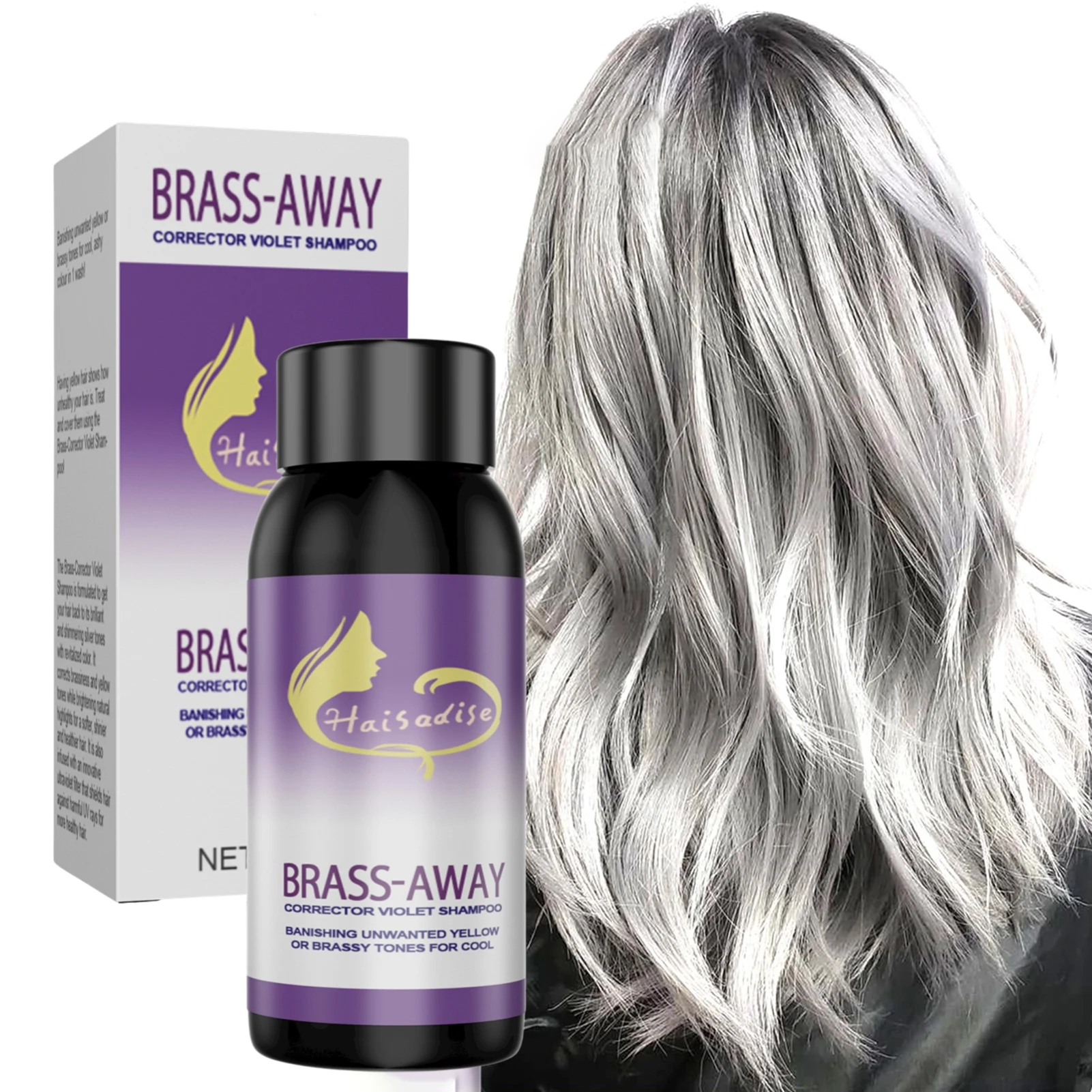 

30ml Purple Shampoo For Gray Hair Purple Shampoo Hair Color Toner Eliminating Brassy Yellow Tones Of Blonde Grey Ash Silver Hair