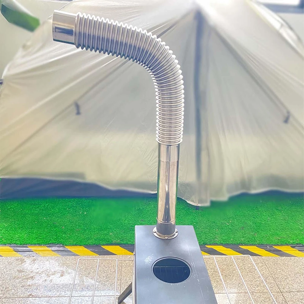 

Straight Wood Stove Pipe Flue Stainless Steel Exhaust Stove Pipe Chimney Liner Bend For Outdoor Camping Wood Stoves Chimney
