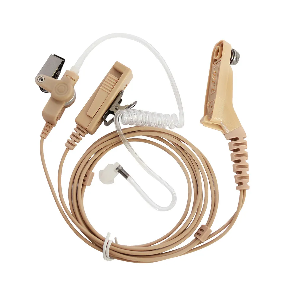 Beige 2-Wire Surveillance Kit Headset for DP4400 DP4401 DP4600 DP4601 APX6500 APX7000 APX8000 XiRP8200 XiRP8208 Radio Earpiece