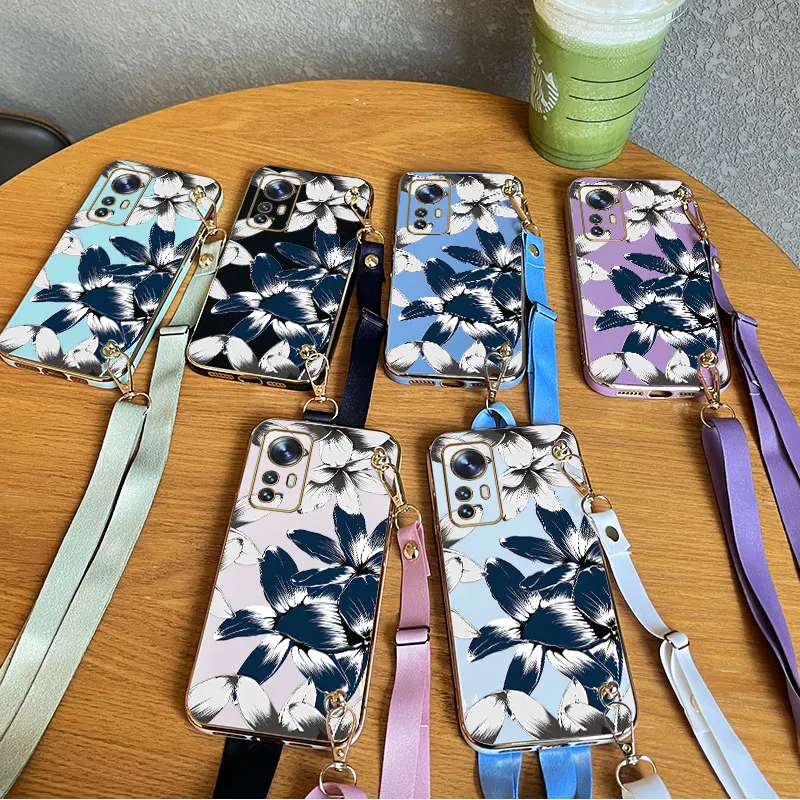 Чехол для телефона с ремешком Dark Orchid Xiaomi Mi 12 12S 12T 12X 12Lite 12TPro 14Pro 14 13 13Pro 13Ultra 11T 11 11X 10S