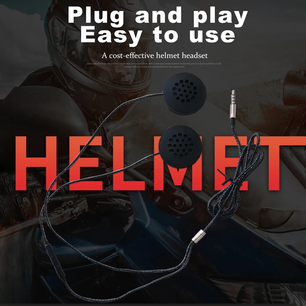 

Motorcycle Helmet Headset Anti-interference Wireless Riding Headphone 3.5mm Port Wireless Stereo Earphone Music Player Speaker