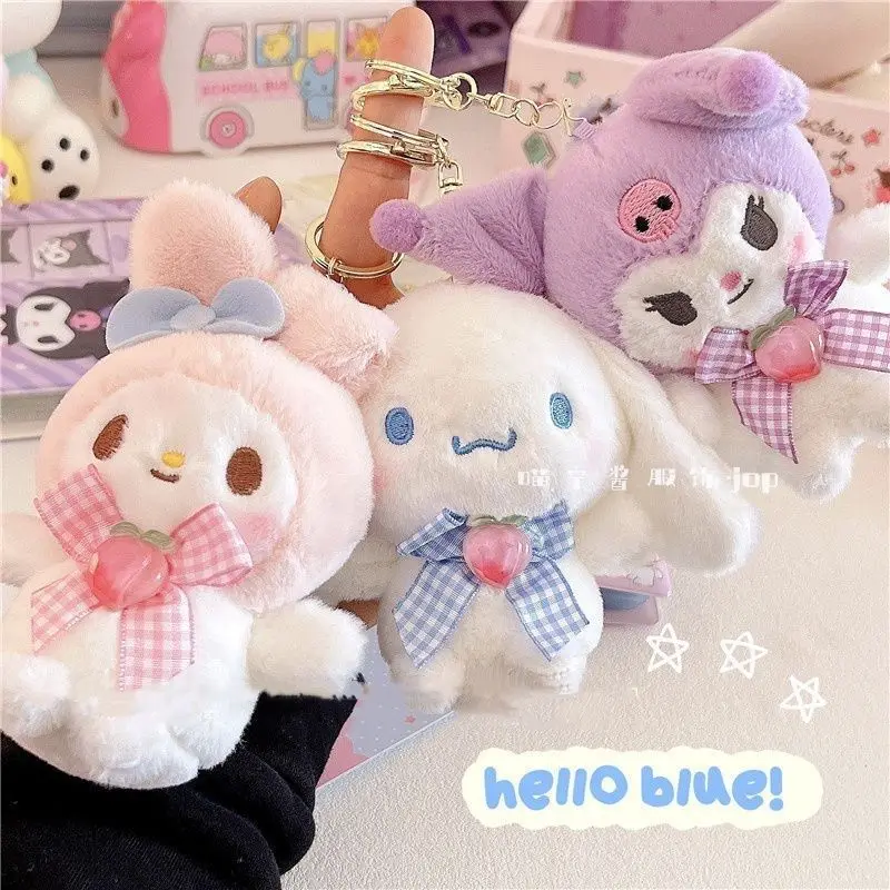 

Kawaii Sanrio Mymelody Kuromi Cinnamoroll плюшевая кукла брелок Подвеска школьный мешок украшение для девочек Рождественский подарок украшение для комнаты