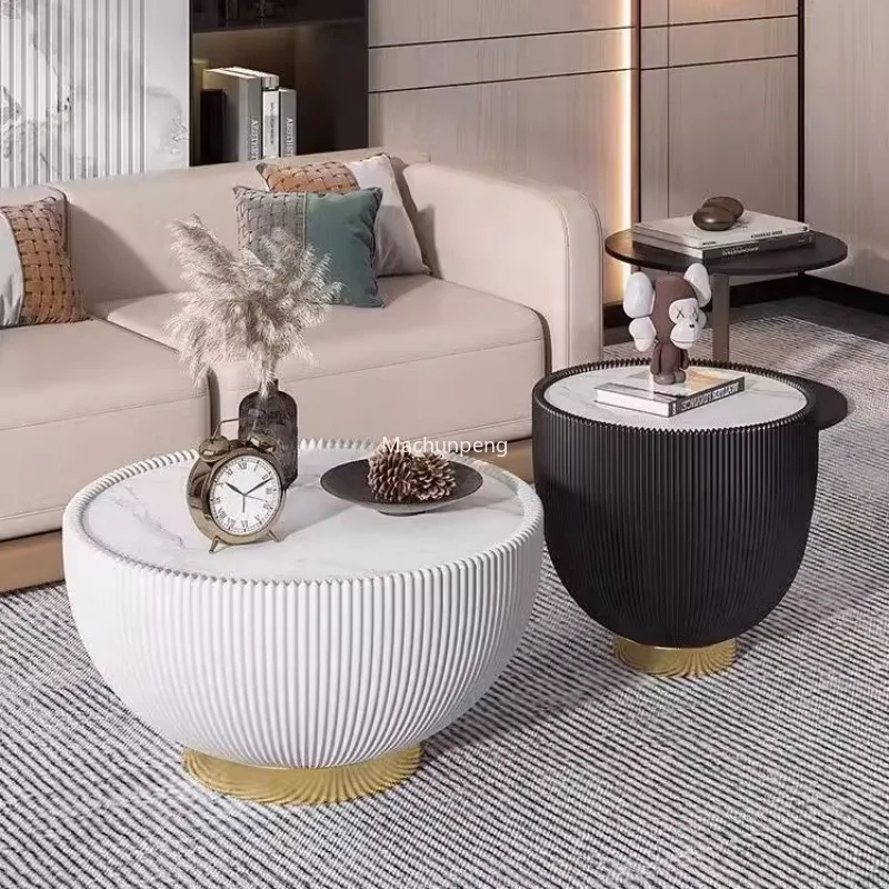 

Nordic Modern Coffee Tables Organizer Design Free Shipping Round Hotel Side Table Lounge White Table Basse Living Room Furniture