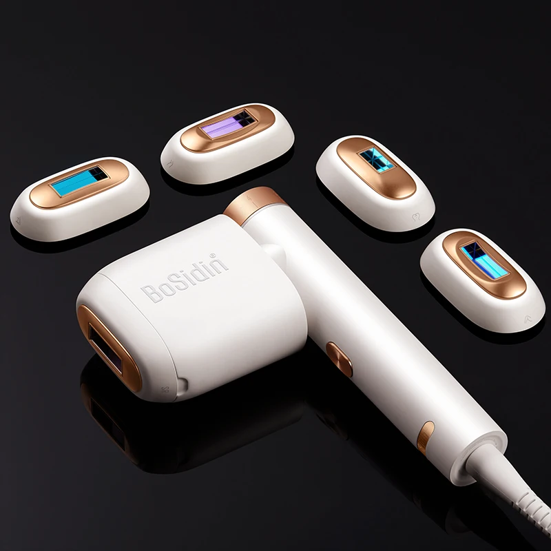 Bosidin Pro Laser Hair Removal 6 Level Energy Ice Cool Skin Rejuvenation Permanent Hair Removal Home Pulsed Light Ipl Depilator