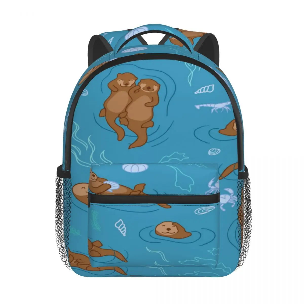 Children Bag Cute Sea Otters In Water Kids Bag Kindergarten Preschool Backpack for Boys Girls 3-4-6 Years Old