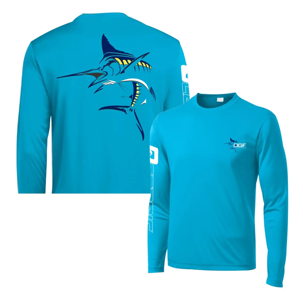 Oceanic Gear Fishing Long Sleeve Shirts UV Protection Moisture Wicking Quick-drying Breathable Fishing Shirts Fishing Clothing