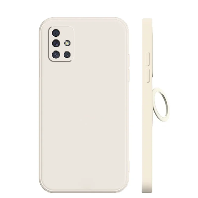 ity silikonowe etui z pierścieniem na palec 360 do Samsung Galaxy A51 A71 4G A01 Core A02 A02S A03 A03S A11 A21S A31 A81 A91 Pokrowiec telefon